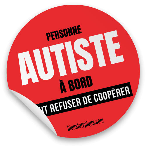Lot d'autocollants pour véhicule - Autiste à bord (rouge)