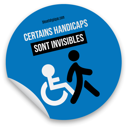 Autocollants Véhicule Certains handicaps sont invisibles (3 pouces)