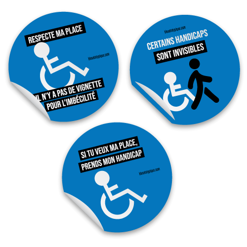 Lot d'autocollants pour véhicule - Stationnement réservé (3 modèles)