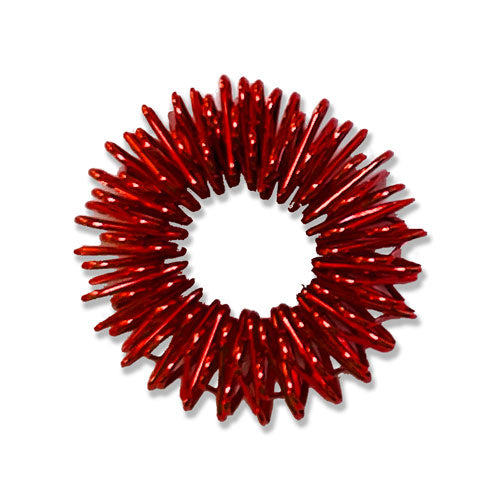 Lot de Bagues sensorielles en métal (rouge)