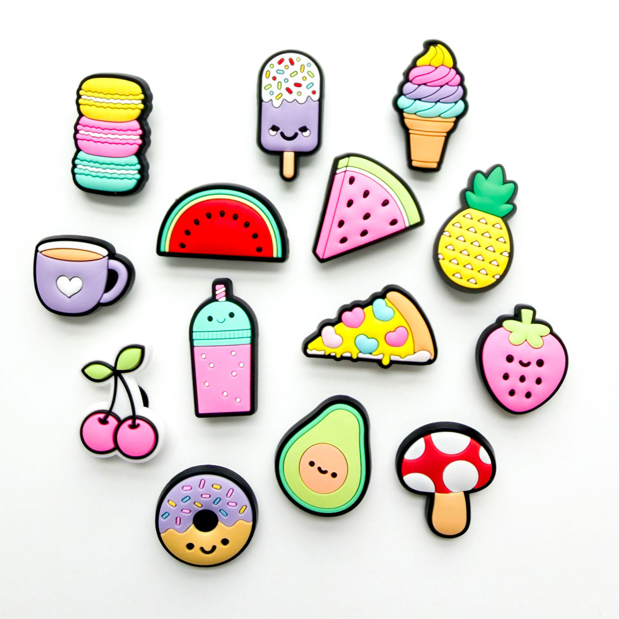 14 breloques délicieuses (pins pour croc)