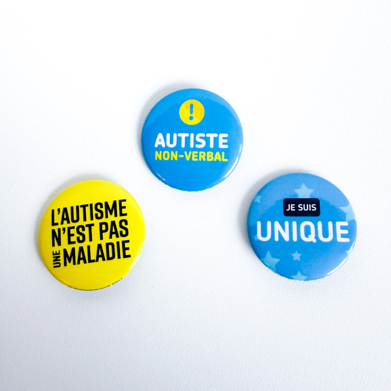 Trio badges : Autiste Non-Verbal
