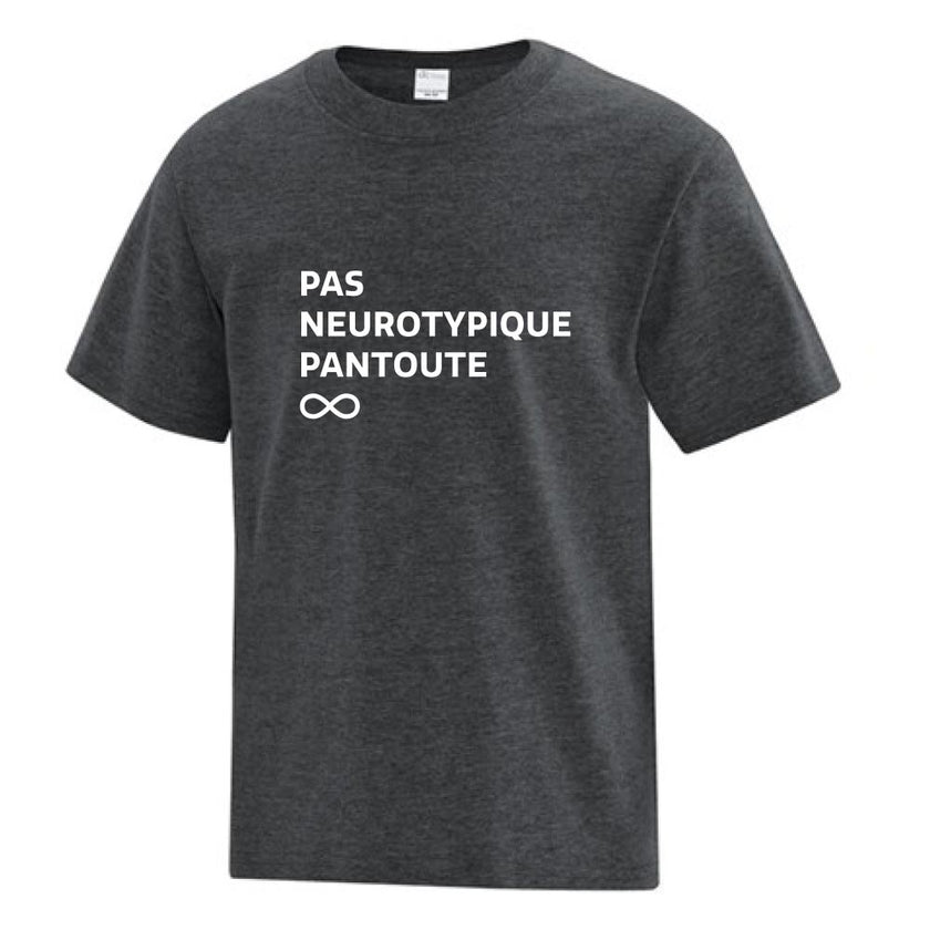 T-shirt pour enfant - Pas neurotypique pantoute (gris)