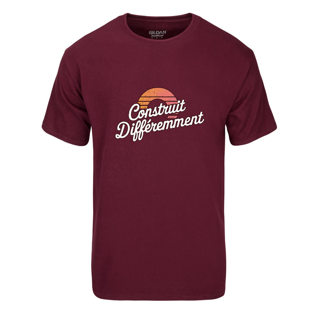 T-shirt Unisexe - Construit différemment - Bourgogne