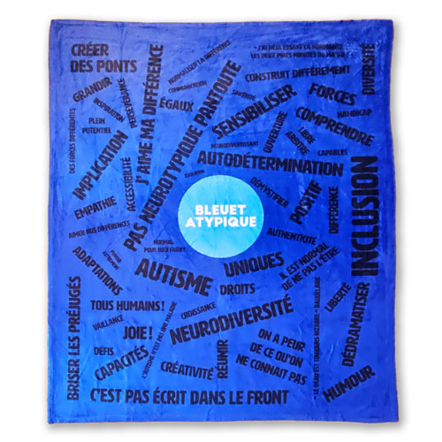 Couverture 50'' x 60'' Bleuet atypique