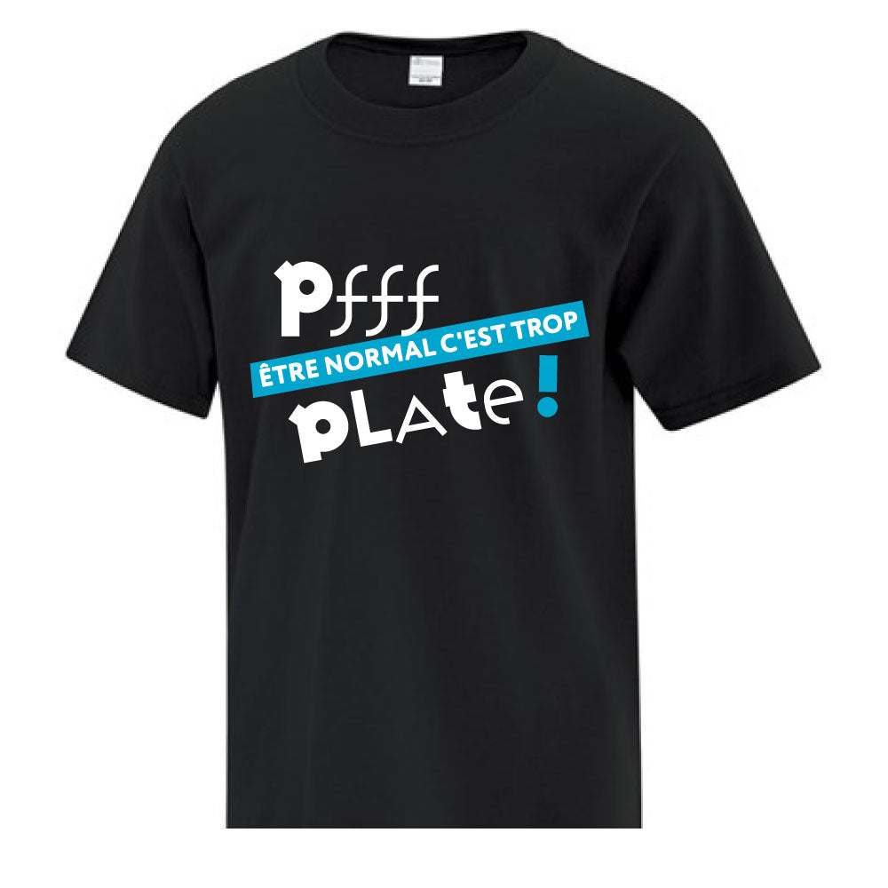 T-shirt pour enfant - Être normal, c'est trop plate (noir)