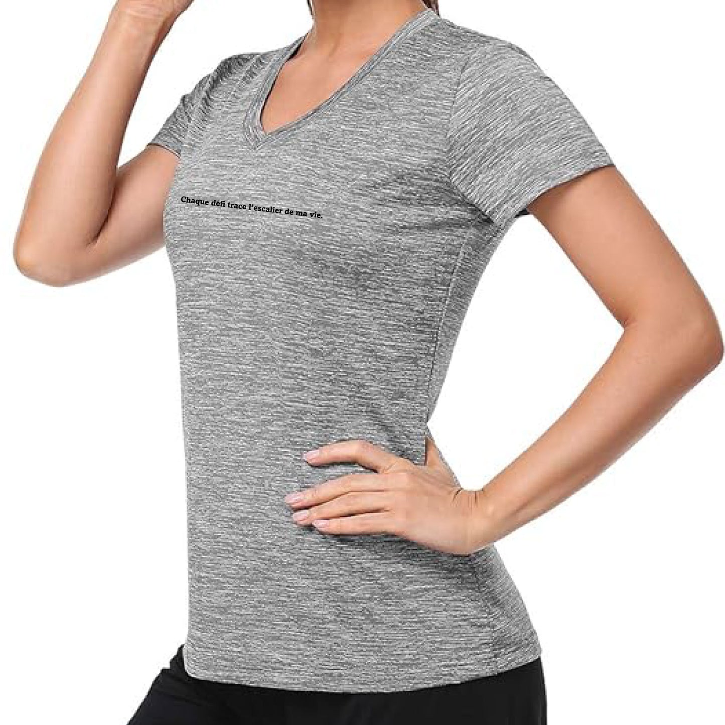 Chaque défi trace l'escalier de ma vie - Gris
