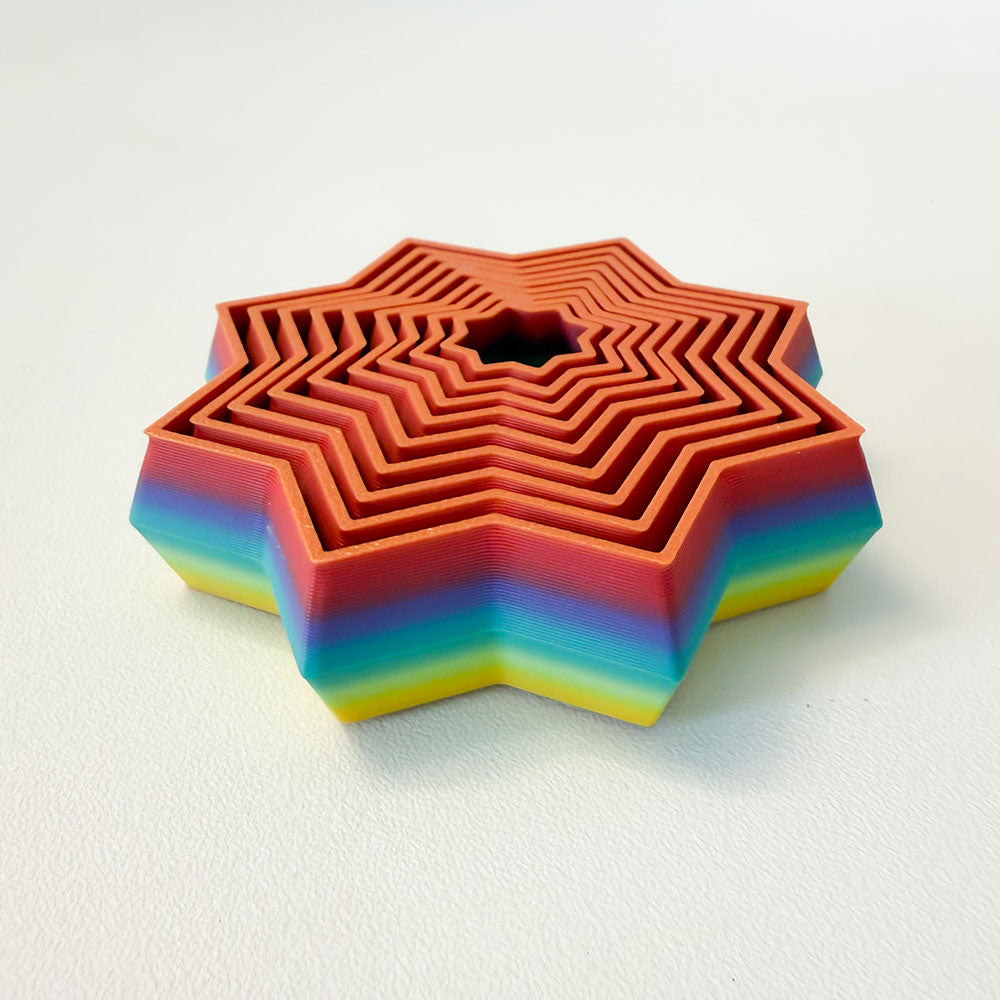 Étoile télescopique multicolore