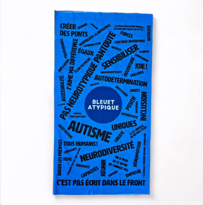 Foulard en tube - Bleuet atypique