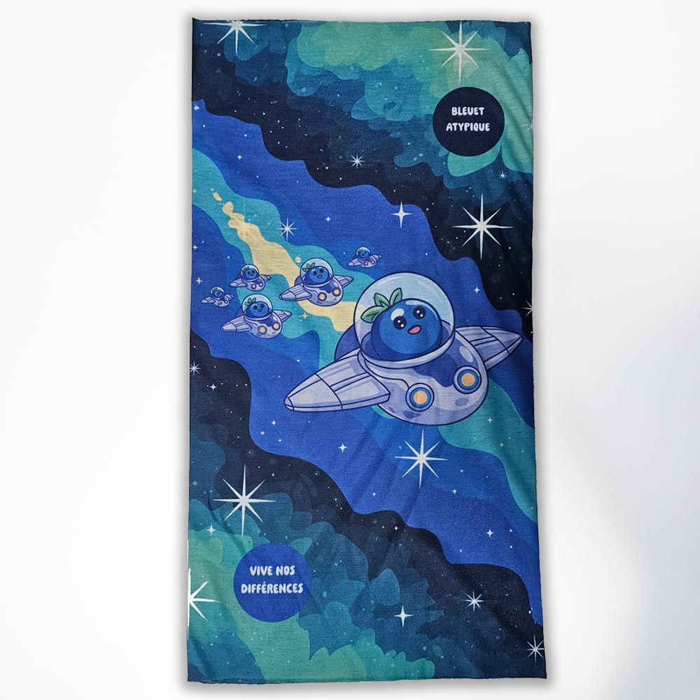 Foulard en tube - Astronaute - Bleuet atypique