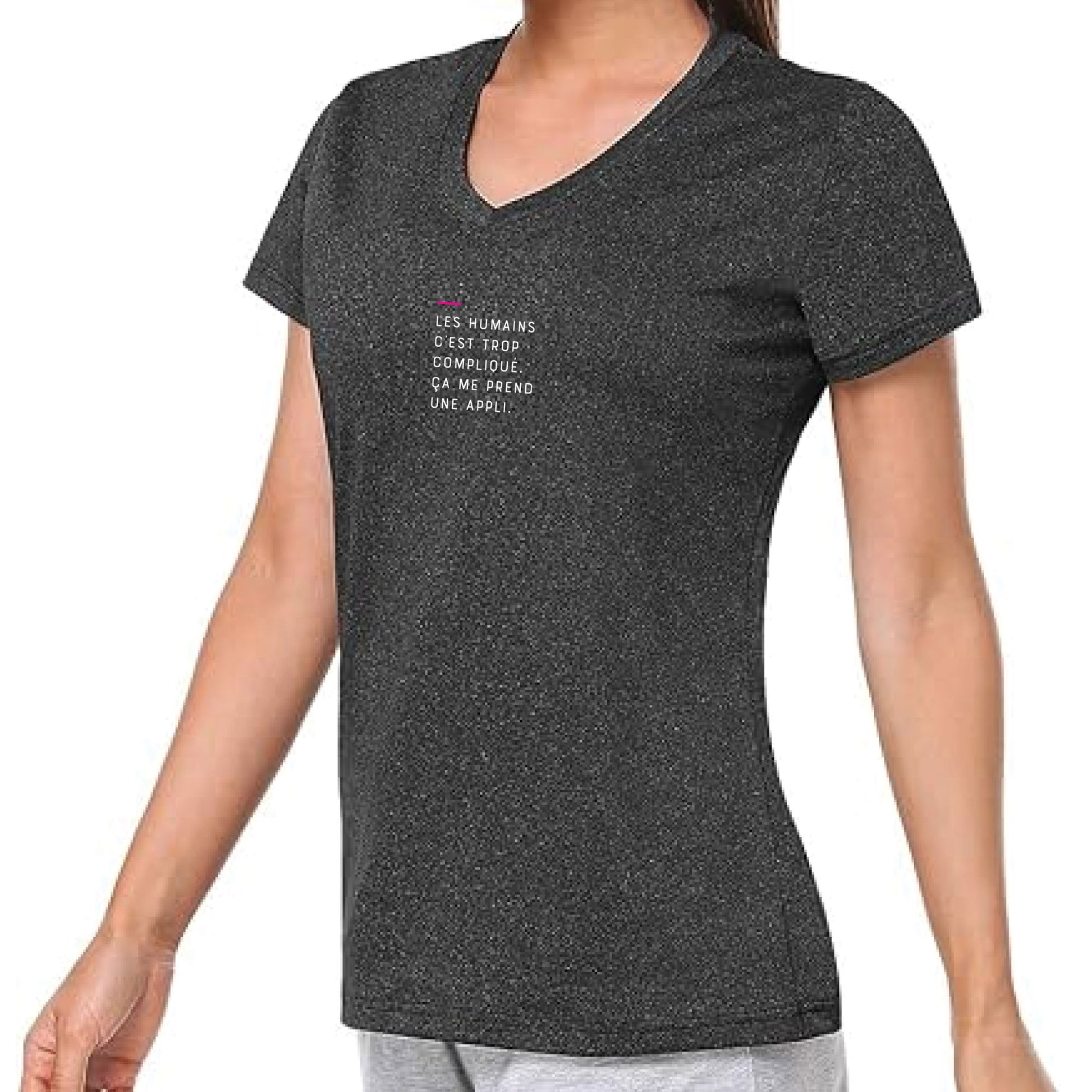 Les humains c'est trop compliqué, ça me prend une appli - Gris foncé