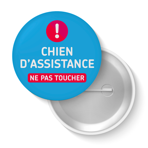 Lot de badges - Chien d'assistance