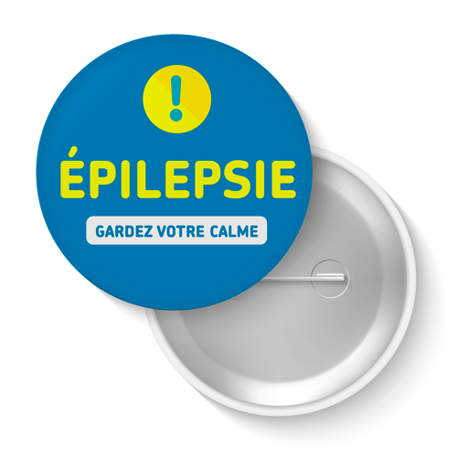 Lot de badges - Épilepsie (bleu)