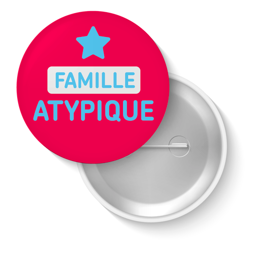 Lot de badges - Famille atypique