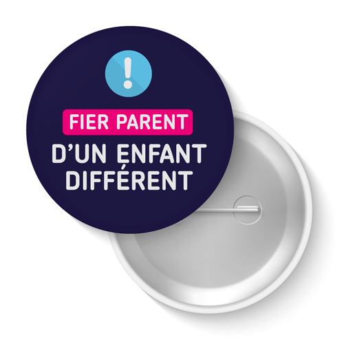 Lot de badges - Fier parent d'un enfant différent