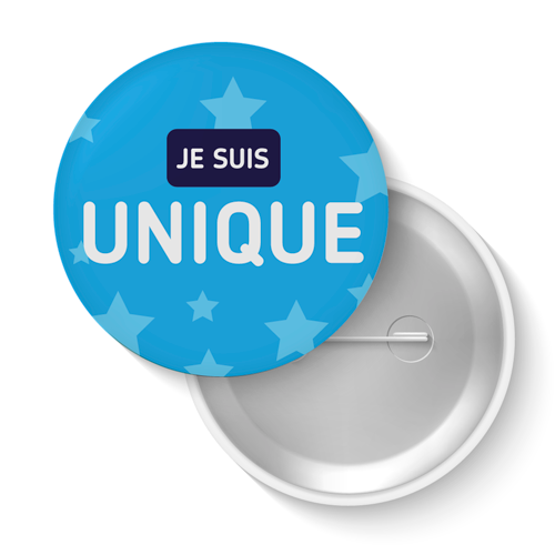Lot de badges - Je suis unique
