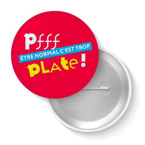 Set of badges - Pffff, normal is too flat (red)