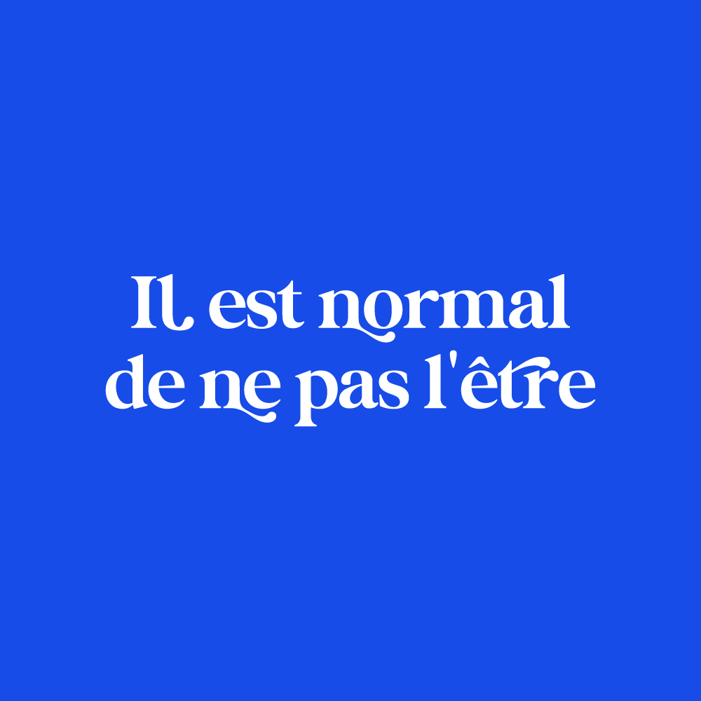 XS et S seulement - T-shirt NB sport femme - Il est normal de ne pas l'être (bleu royal)