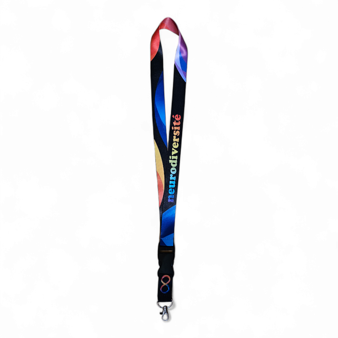Lanière cordon de cou pour clés ou cocarde - Neurodiversité