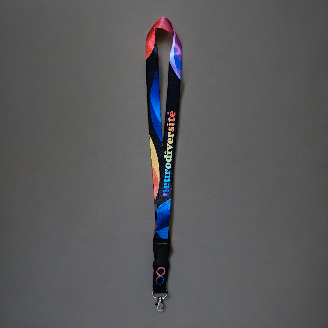Lanière cordon de cou pour clés ou cocarde - Neurodiversité