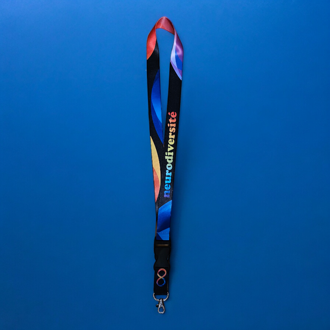 Lanière cordon de cou pour clés ou cocarde - Neurodiversité