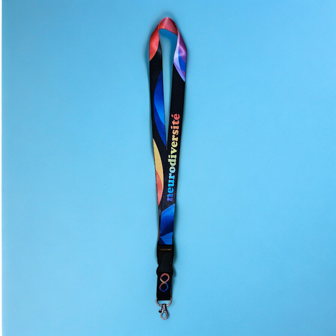 Lanière cordon de cou pour clés ou cocarde - Neurodiversité