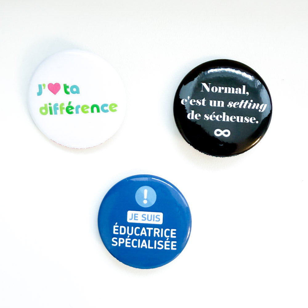 Trio badges - Éducatrice