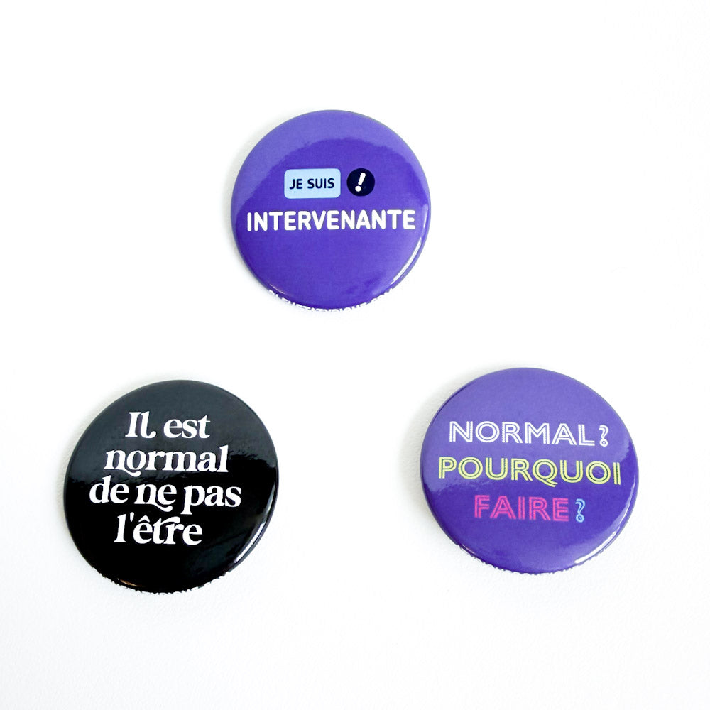Trio badges - Intervenante