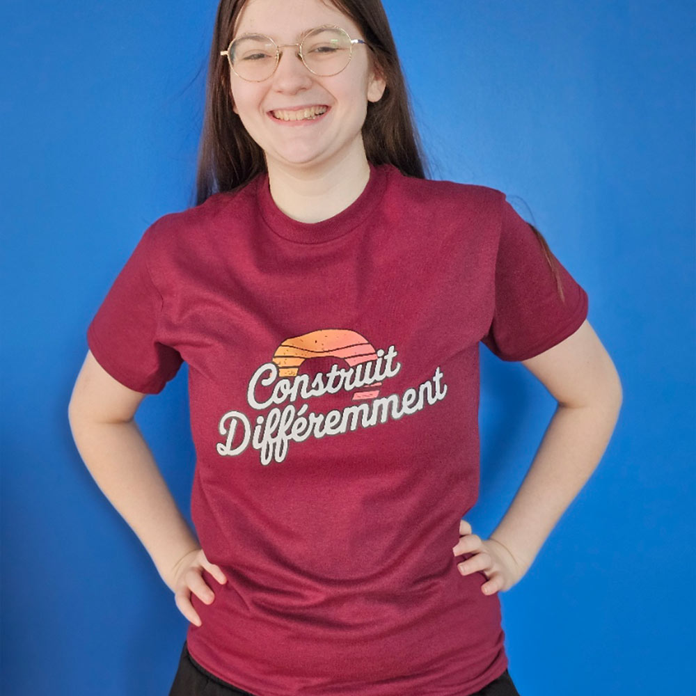 T-shirt Unisexe - Construit différemment - Bourgogne