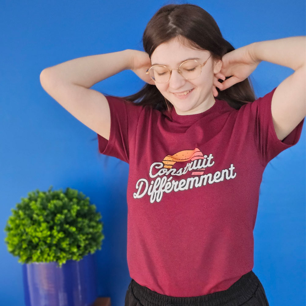 T-shirt Unisexe - Construit différemment - Bourgogne