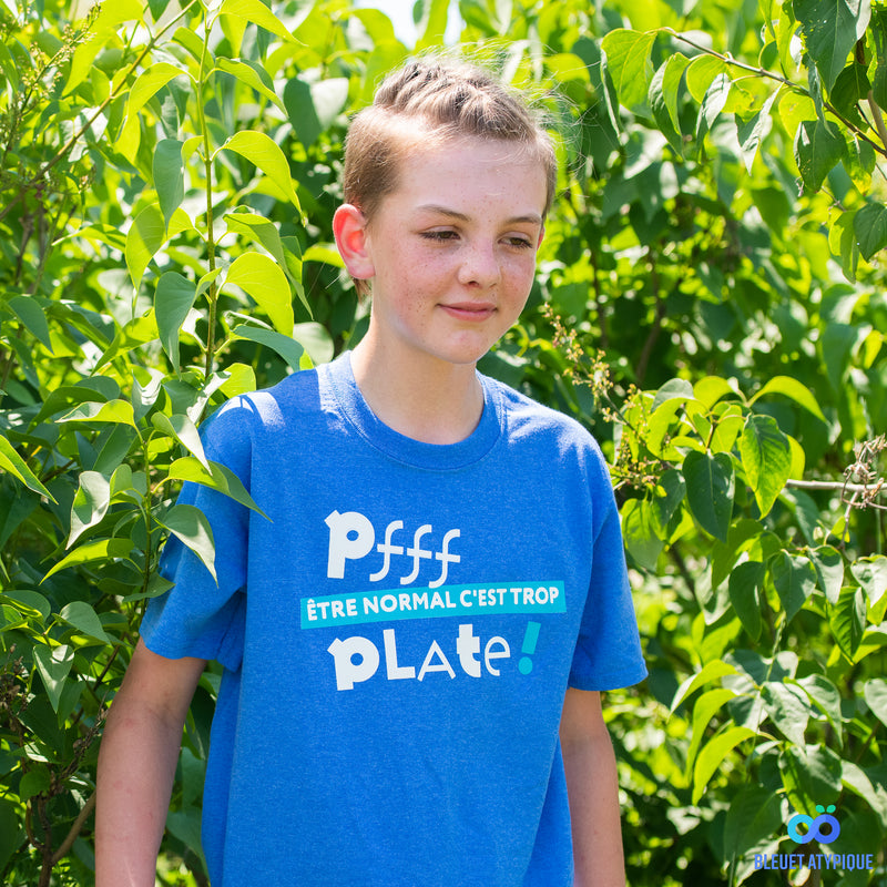 Children's t-shirt - Being normal is too boring (heather blue)