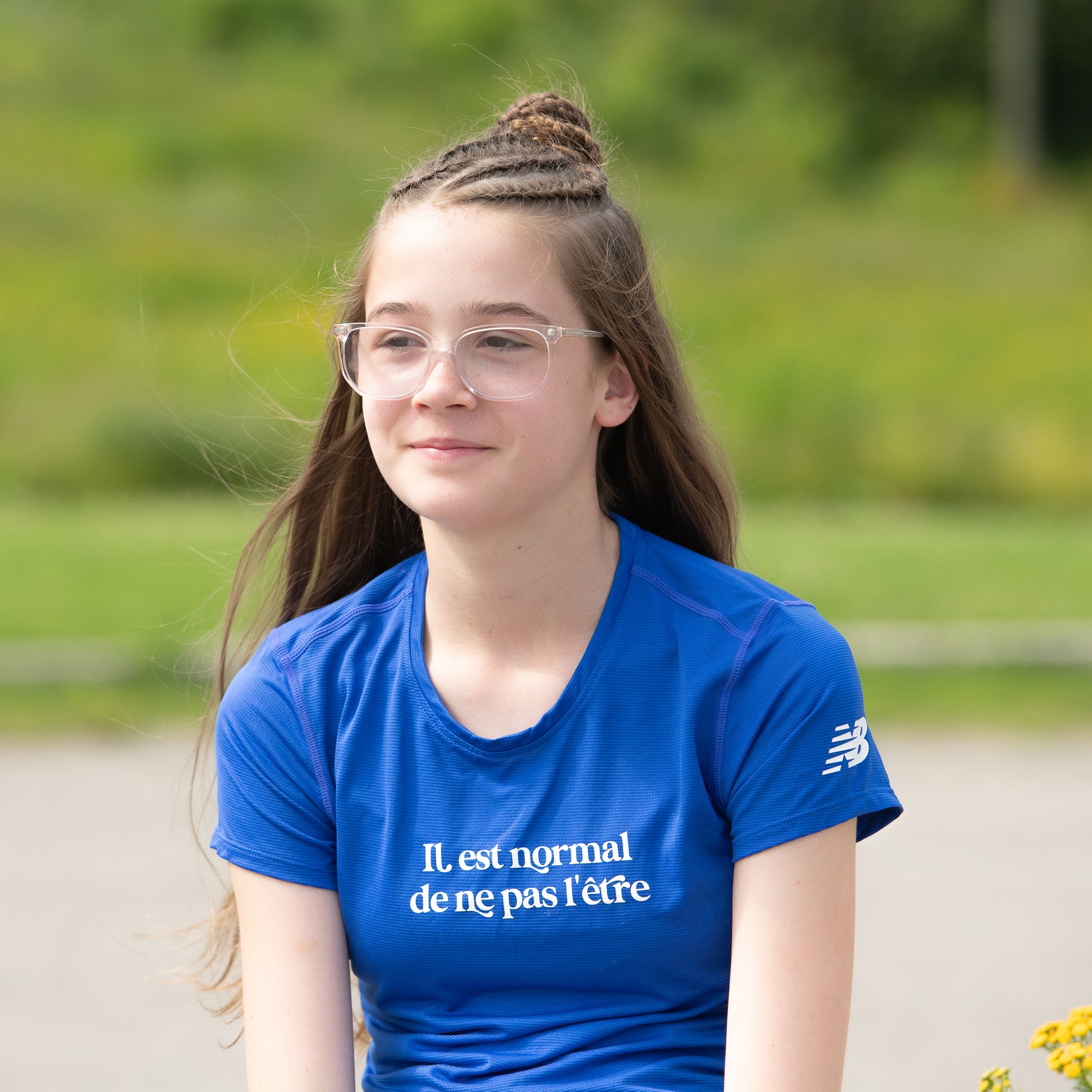 XS et S seulement - T-shirt NB sport femme - Il est normal de ne pas l'être (bleu royal)