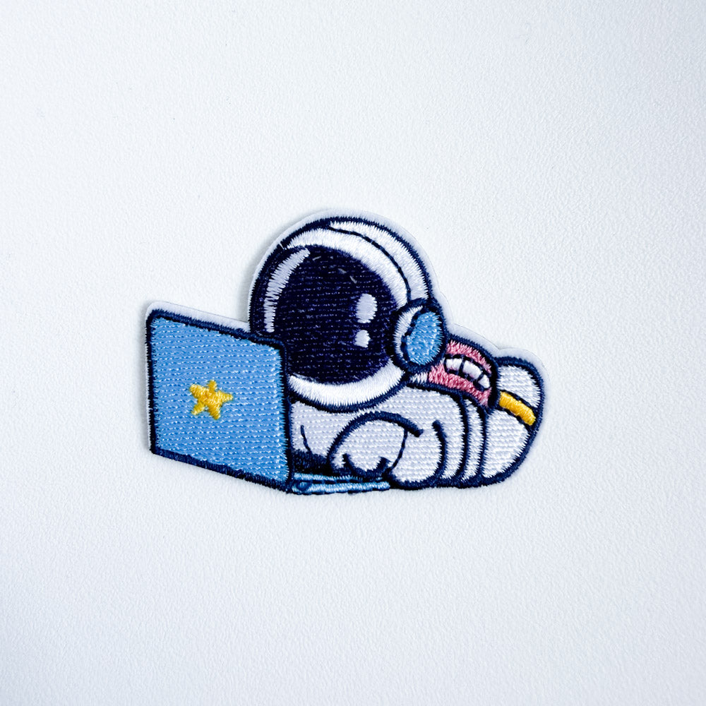 Écusson thermocollant Astronaute et ordinateur