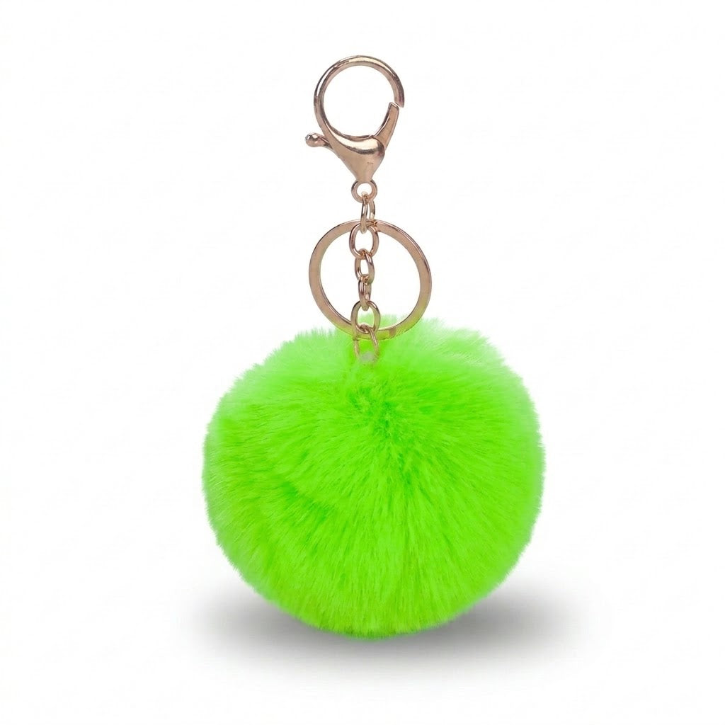 Gros pompon porte-clé