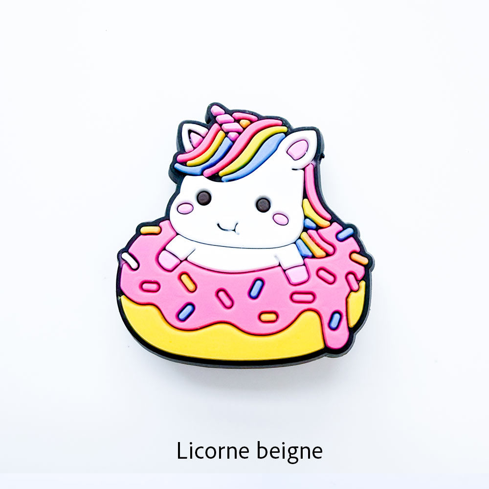Sac et 3 breloques licorne au choix