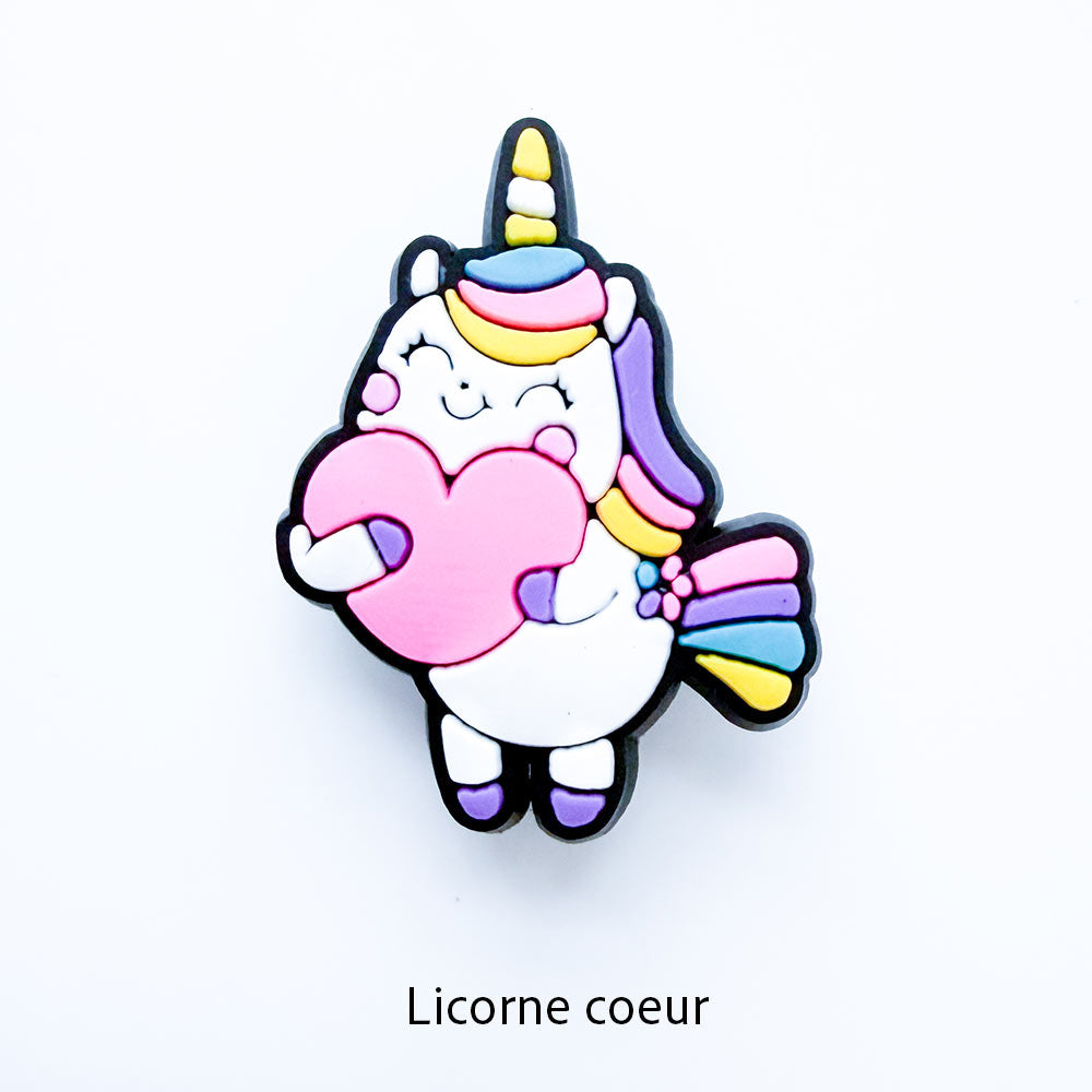 Sac et 3 breloques licorne au choix