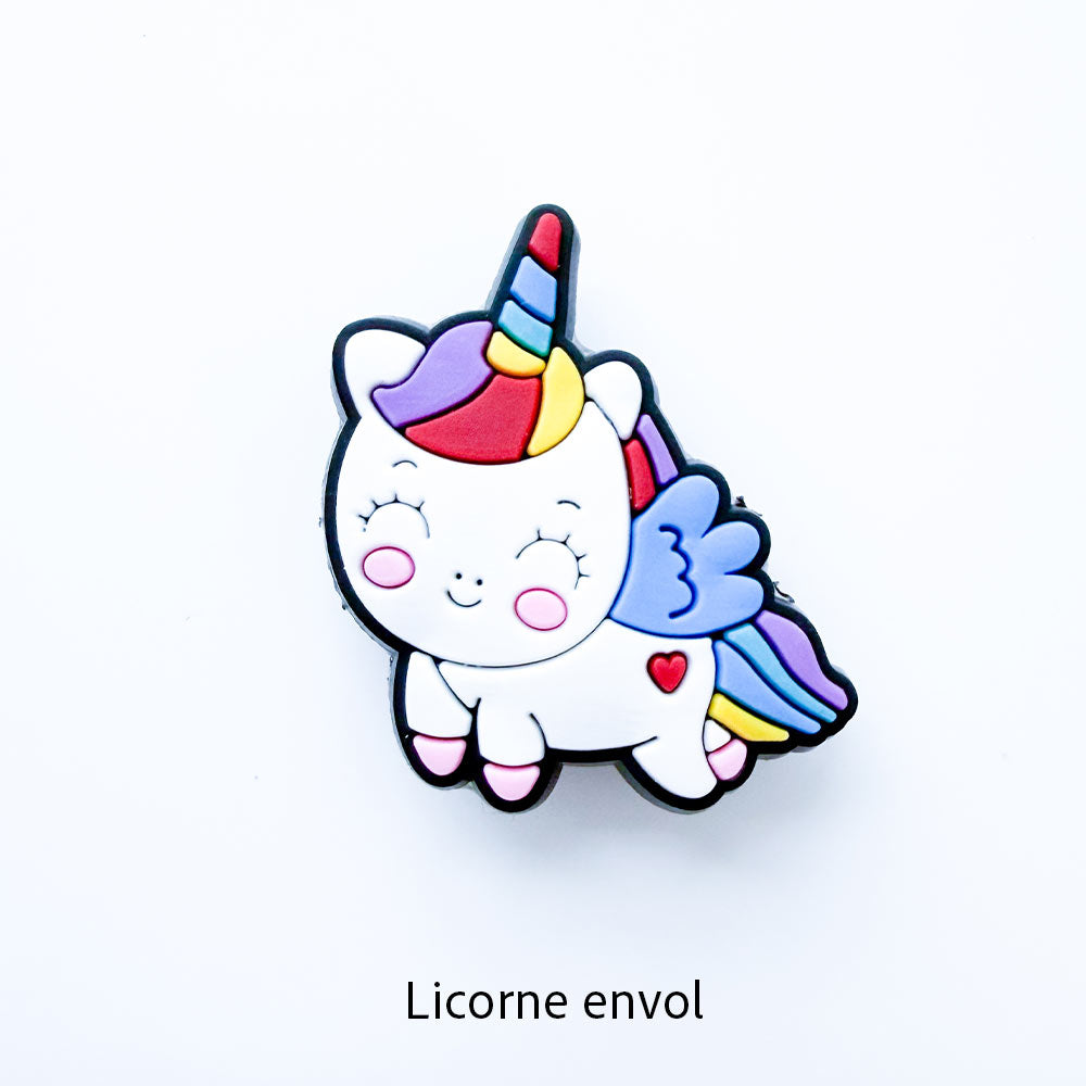Sac et 3 breloques licorne au choix