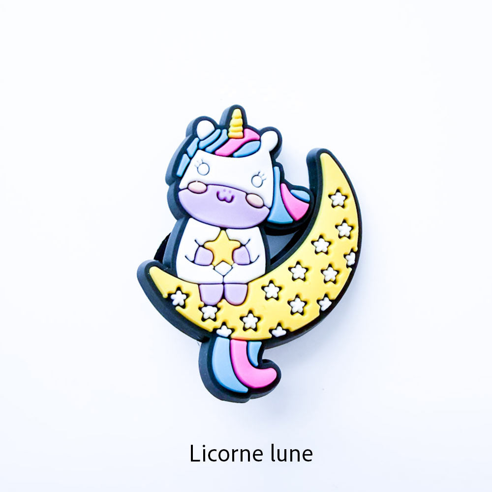 Sac et 3 breloques licorne au choix