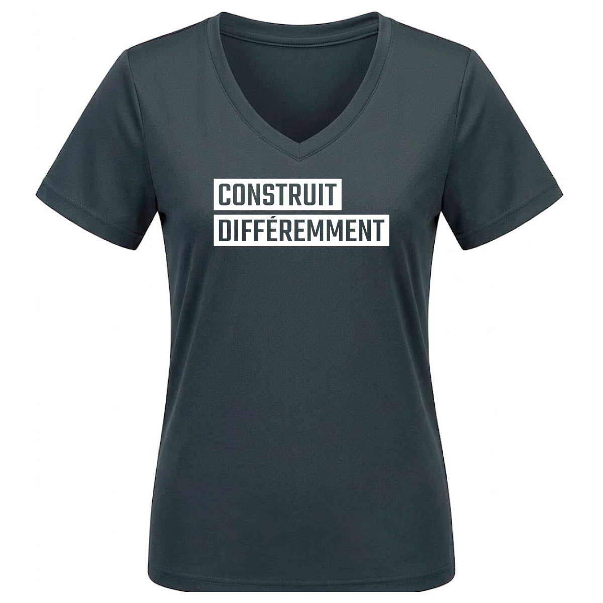 Tissu sport - Col V - Construit différemment