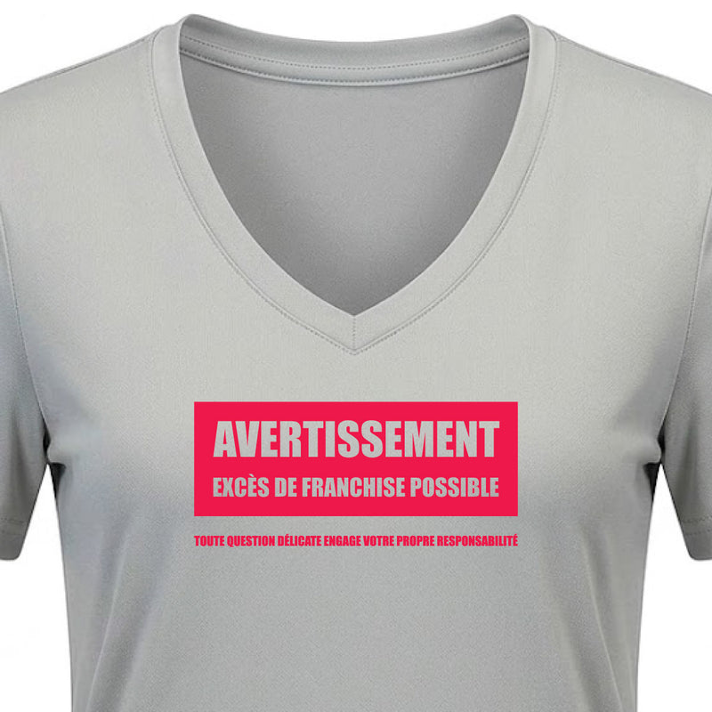 Tissu sport - Col V - Avertissement franchise