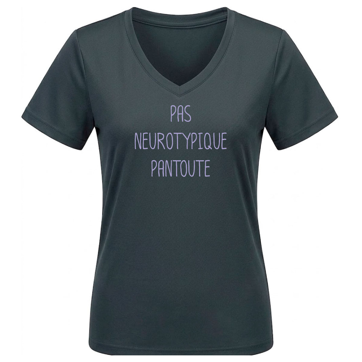 Tissu sport - Col V - Pas neurotypique pantoute gris