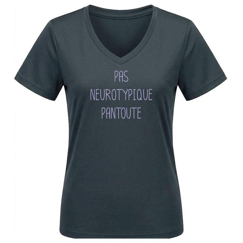 Tissu sport - Col V - Pas neurotypique pantoute gris