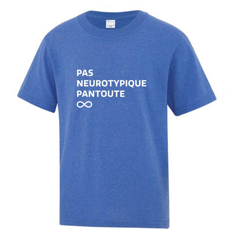 T-shirt pour enfant - Pas neurotypique pantoute (bleu chiné)