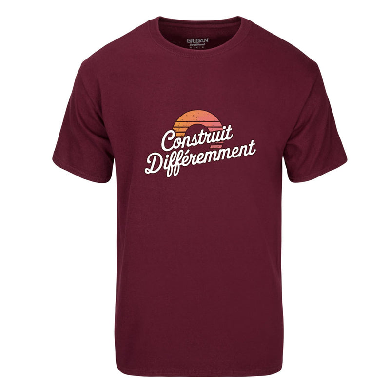 T-shirt Unisexe - Construit différemment - Bourgogne