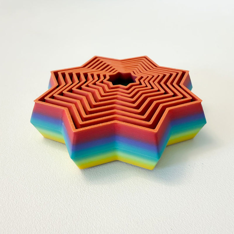 Étoile télescopique multicolore