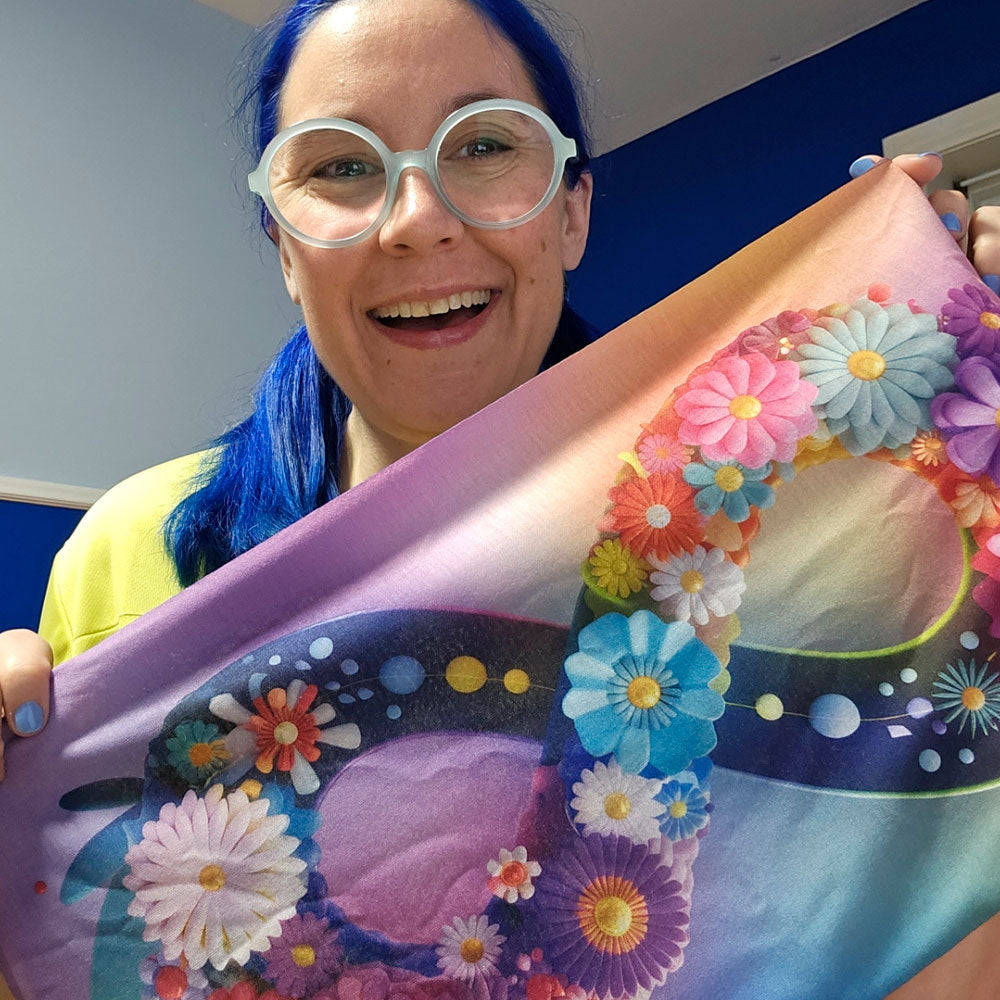 Foulard en tube - Neurodiversité et fleurs