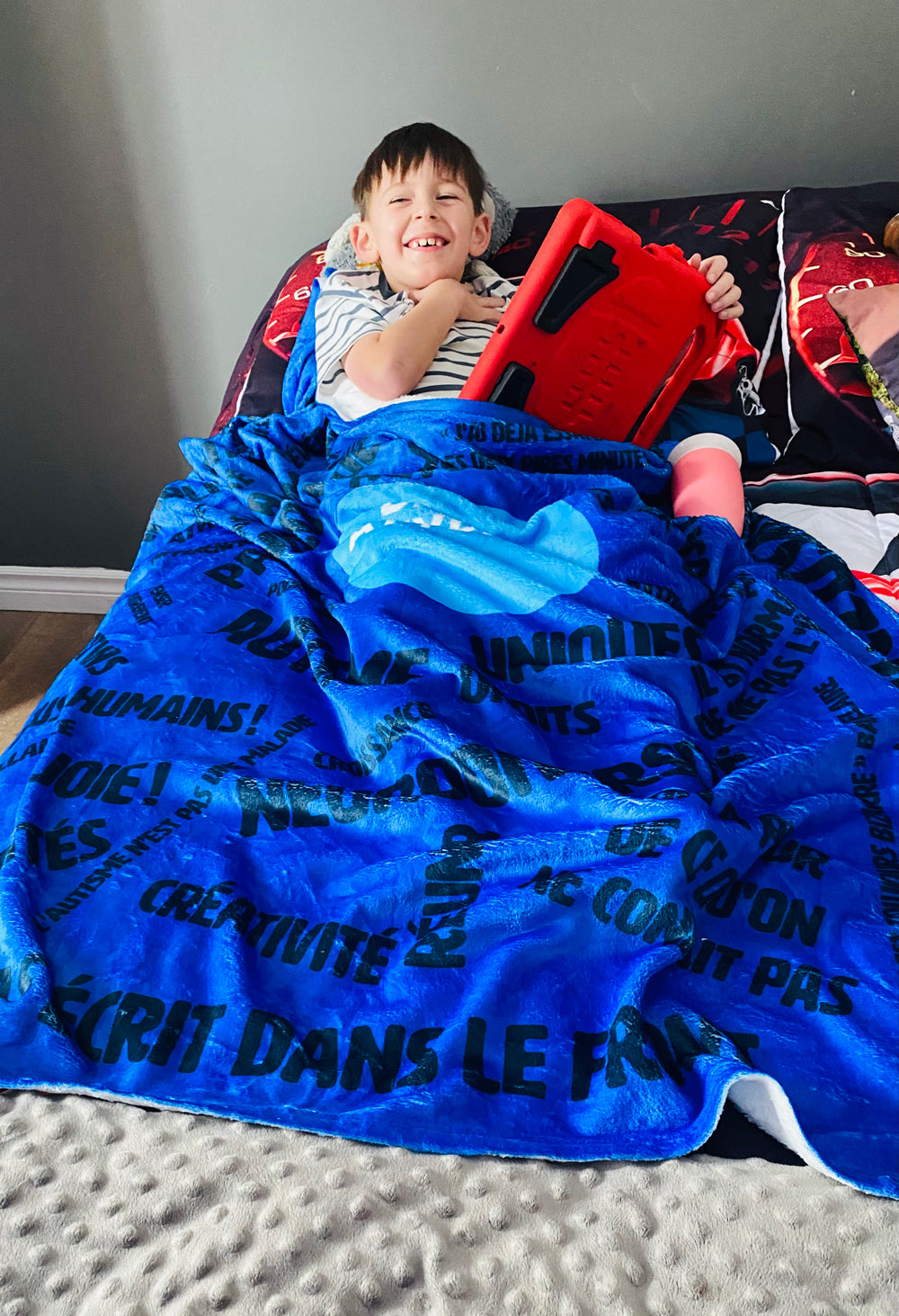 Couverture 50'' x 60'' Bleuet atypique