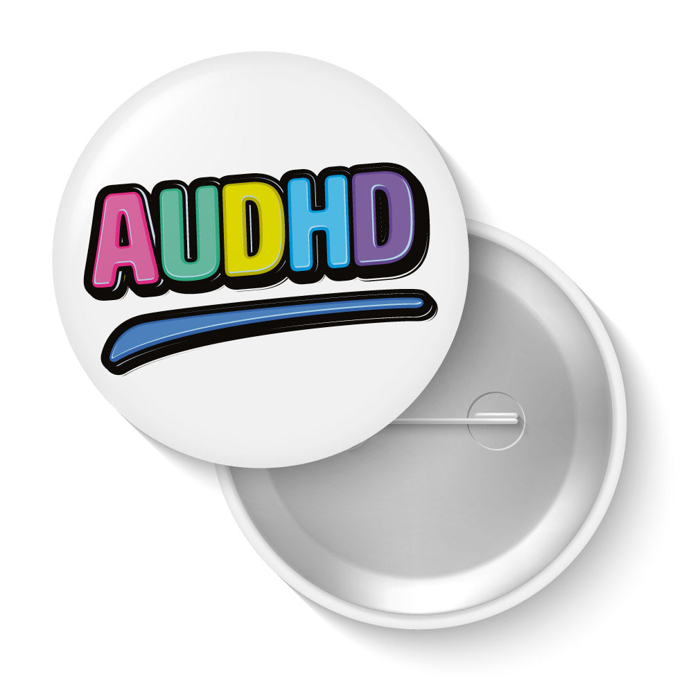 AuDHD blanc (3 badges)