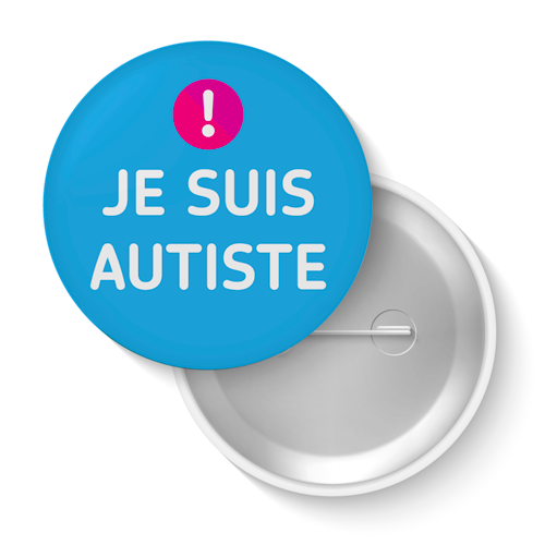Badge set - I am autistic (blue)