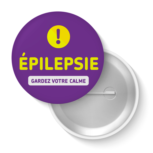 Lot de badges - Épilepsie (violet)